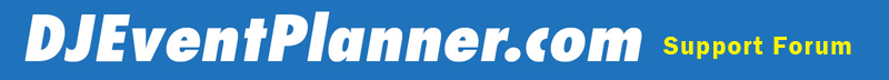 DJ Event Planner Support Forum Homepage