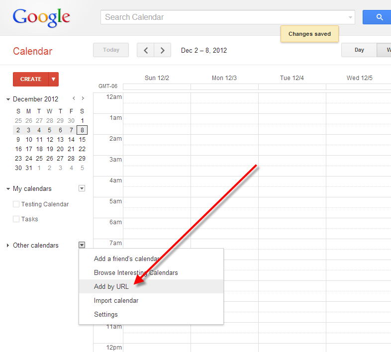 How do I add a calendar URL to my Google Calendar?